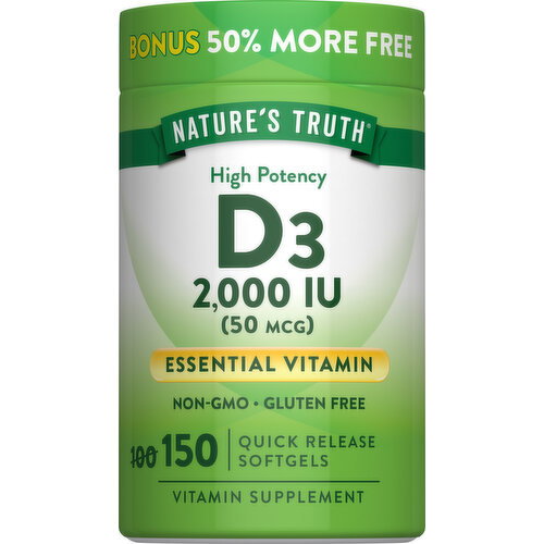 Nature's Truth Nature's Truth D3 2000 IU 50 mcg Image 1 of 4