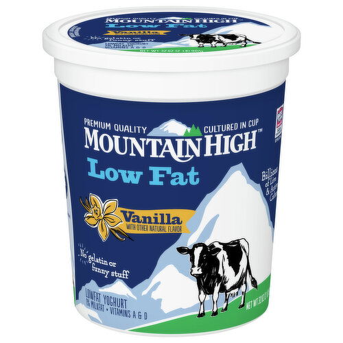 Mountain High Yogurt, Vanilla, Lowfat