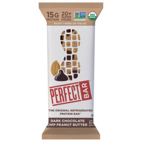 Perfect Bar Protein Bar, Dark Chocolate Chip Peanut Butter with Sea Salt