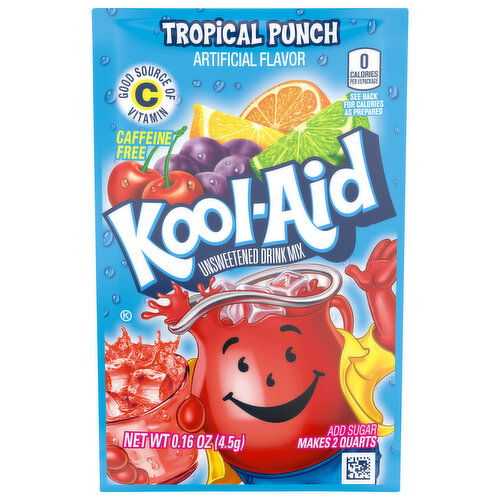 Kool-Aid Unsweetened Caffeine Free Tropical Punch Drink Mix
