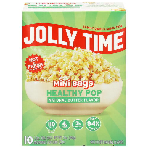 Jolly Time Natural Butter Flavor Mini Bags Microwave Popcorn