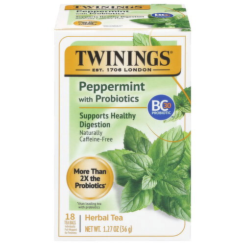 Twinings Tea Bags Peppermint with Probiotics Herbal Tea