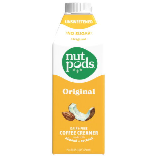 Nutpods Dairy-Free Unsweetened Original Coffee Creamer Image 1 of 6