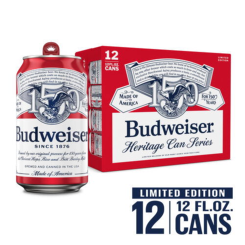 Budweiser American Lager Beer 12 pk/12 oz