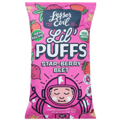 LesserEvil Lil' Puffs, Star-Berry Beet