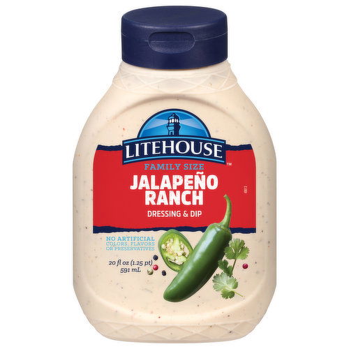 Litehouse Dressing & Dip, Jalapeno Ranch, Family Size