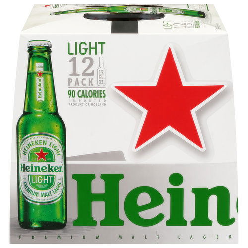 Heineken Light Beer, Premium Malt Lager, 12 Pack