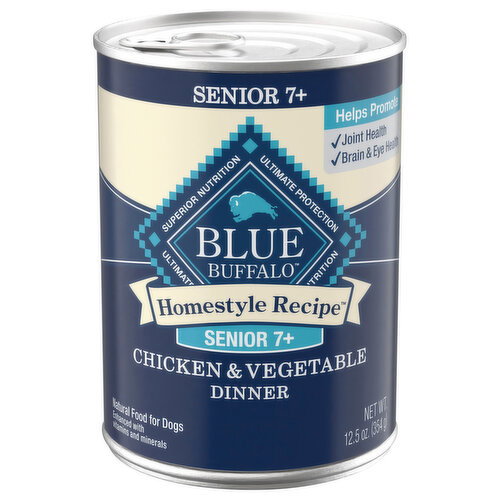 Blue Buffalo Natural Senior 7+ Chicken & Vegetable Dinner Food for Dogs