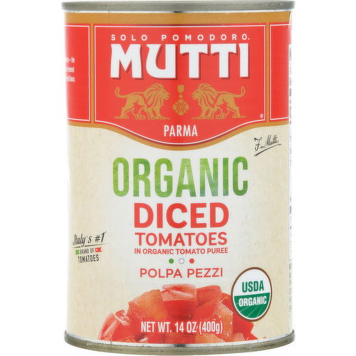 Mutti Tomatoes, Organic, Diced