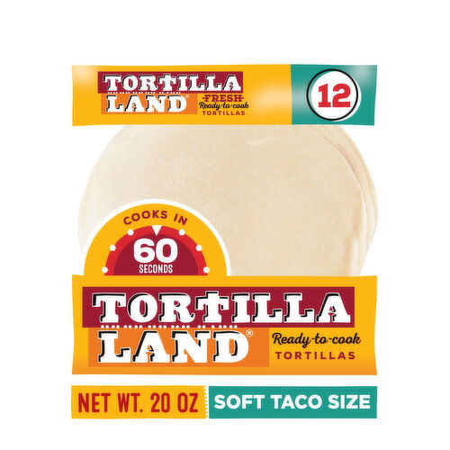 Ready To Cook Flour Tortilla Soft Taco Size