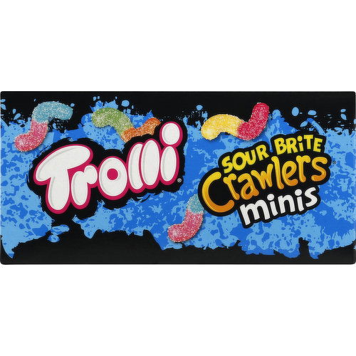 Trolli Gummi Candy, Sour Brite Crawlers, Minis