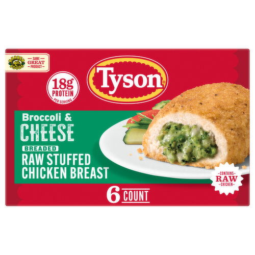 Tyson Frozen Stuffed Chicken Breasts Broccoli Cheese