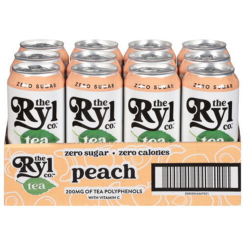 The Ryl Co. Tea, Zero Sugar, Peach