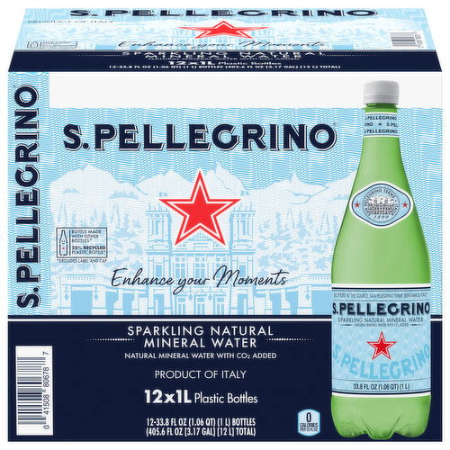 S.Pellegrino Mineral Water, Sparkling, Natural