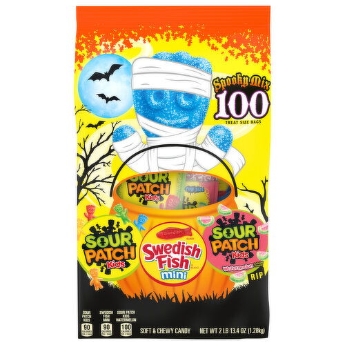 Mondelez International Candy, Spooky Mix, Soft & Chewy, Treat Size Bags