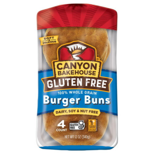 Canyon Bakehouse Gluten Free 100% Whole Grain Burger Buns
