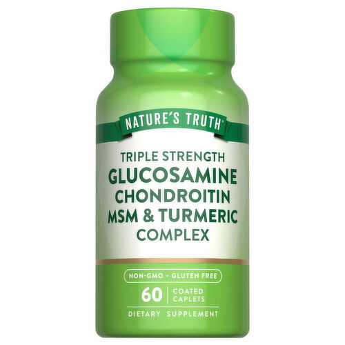 Nature's Truth MSM & Turmeric Complex Triple Strength Caplets Glucosamine Chondroitin