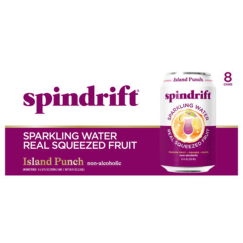 Spindrift Non-Alcoholic Unsweetened Island Punch Sparkling Water