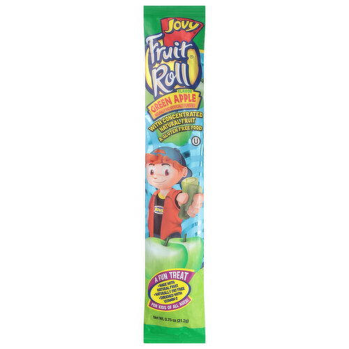 Jovy Fruit Roll, Green Apple Flavor