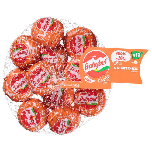 Babybel Semisoft Cheese, Gouda Variety, Mini