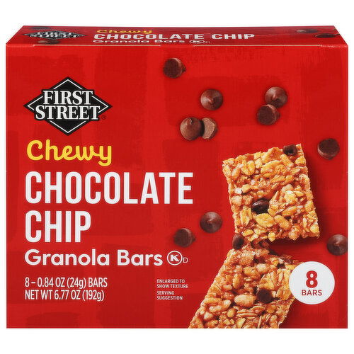 First Street Granola Bars, Chocolate Chip, Chewy
