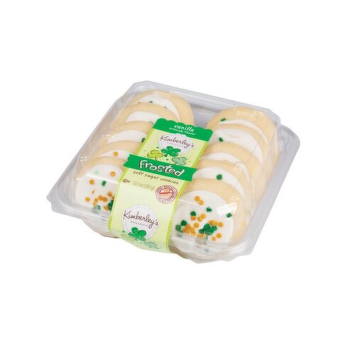 Kimberley's St Patricks White Frosted Cookies