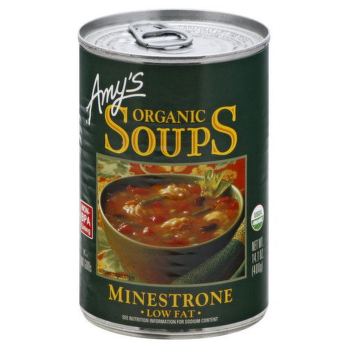 Amy's Soups, Low Fat, Organic, Minestrone