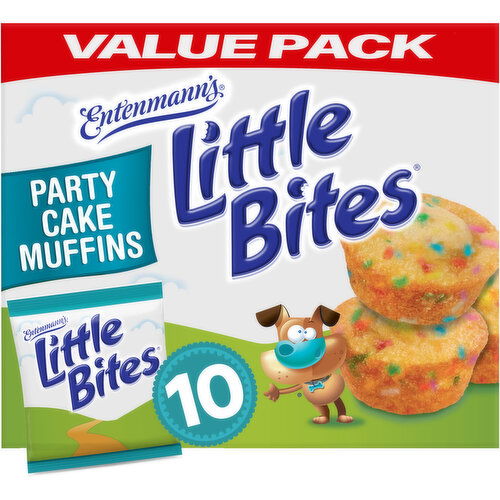 Entenmann's Party Cake Cake and Sprinkles Mini Muffins, Value Pack, 10 packs, (4 ct each), 16.5 lbs  Case