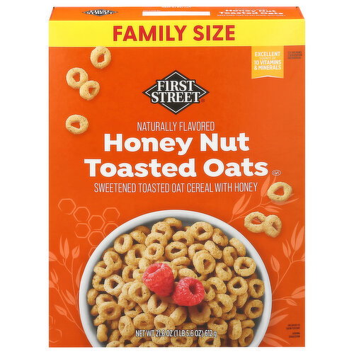 First Street Honey Nut Toasted Oats Family Size Image 1 of 6