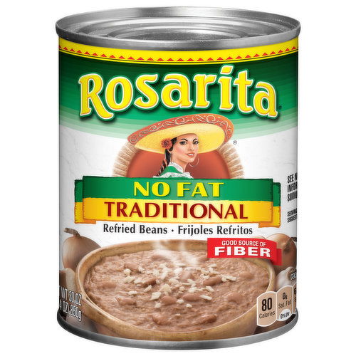 Rosarita Refried Beans, No Fat, Traditional