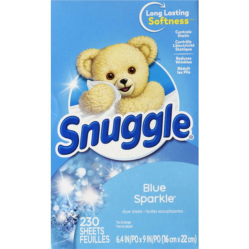 Snuggle Dryer Sheets, Blue Sparkle