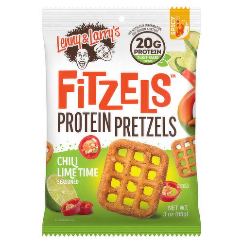 Lenny & Larry's Pretzels, Protein, Chili Lime Time Seasoned, Spicy