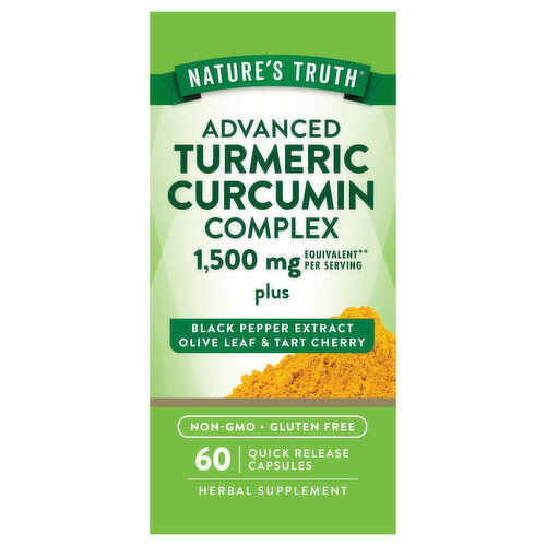 Nature's Truth Advanced Capsules 1500 mg Turmeric Curcumin Complex