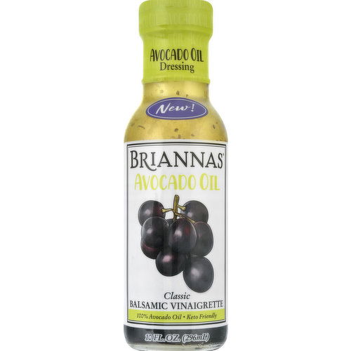 Briannas Avocado Oil Dressing, Balsamic Vinaigrette, Classic