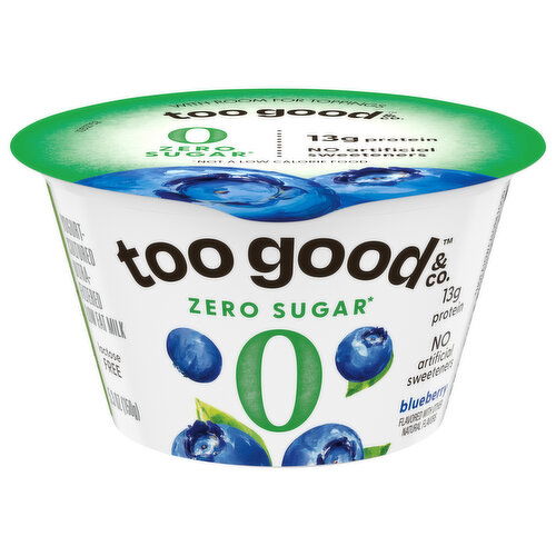 Too Good & Co. Yogurt, Zero Sugar, Blueberry