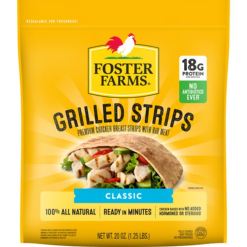 Foster Farms Grilled Chicken Strips, Frozen Image 1 of 10