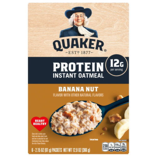 Quaker Protein Instant Banana Nut Oatmeal