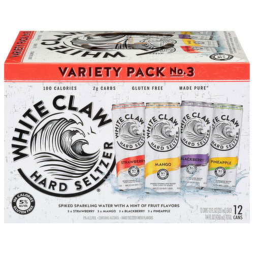 White Claw Hard Seltzer Hard Seltzer, Variety Pack