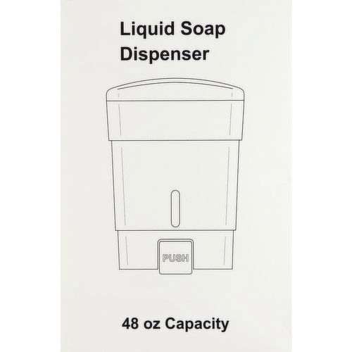 First Street Liquid Soap Dispenser, White, 48 Ounce Capacity