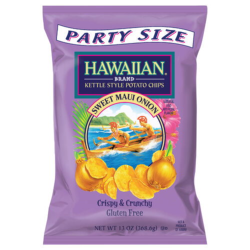 Hawaiian Kettle Style Sweet Maui Onion Potato Chips Party Size Image 1 of 6