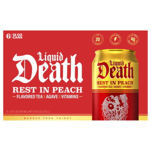 Liquid Death Rest In Peach Tea Image 1 of 3