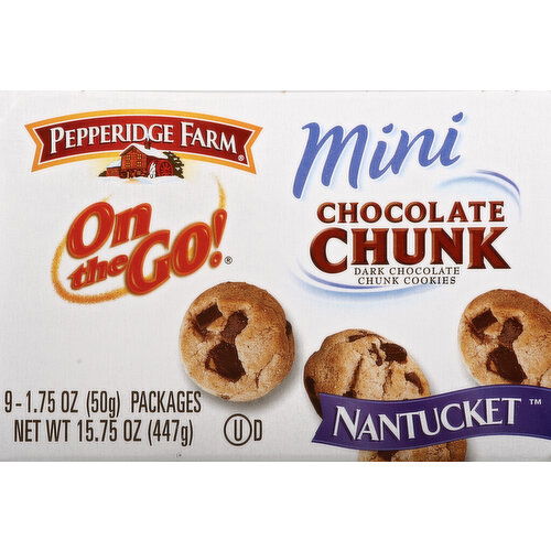 PEPPERIDGE FARM Cookies, Nantucket, Chocolate Chunk, Mini