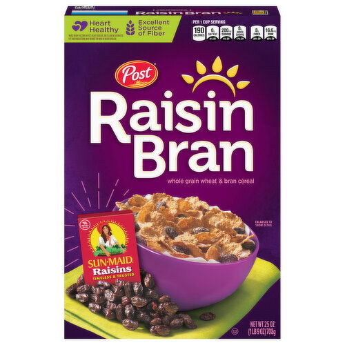 Raisin Bran Cereal, Whole Grain Wheat & Bran