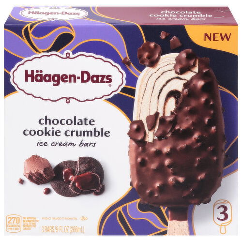 Haagen-Dazs Ice Cream Bars, Chocolate Cookie Crumble