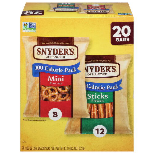 Snyder's of Hanover Pretzels, Minis & Sticks, 100 Calorie Pack