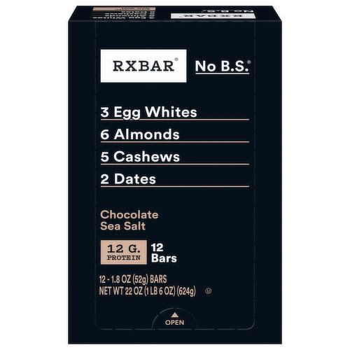 Rxbar Protein Bars, Chocolate Sea Salt