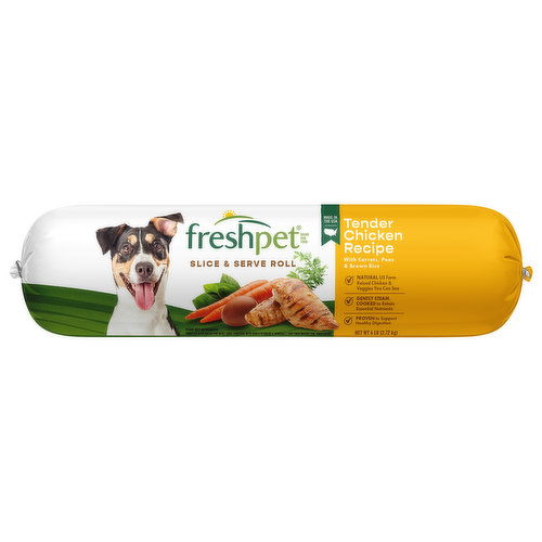 Freshpet Dog Food, Tender Chicken Recipe, Slice & Serve Roll