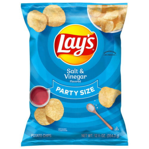 Lay's Potato Chips, Salt Vinegar Flavored, Party Size