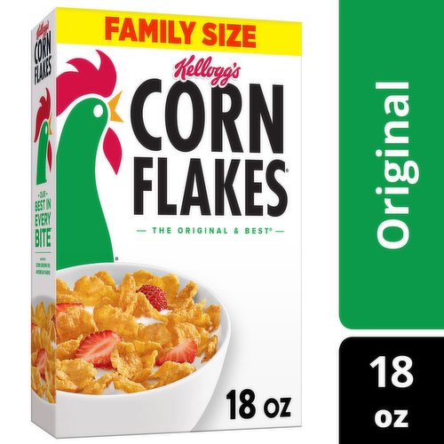Corn Flakes Breakfast Cereal, Original, Family Size