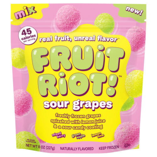 Fruit Riot! Sour Grapes Mix, Mixed Berry/Lemon Lime/Green Apple